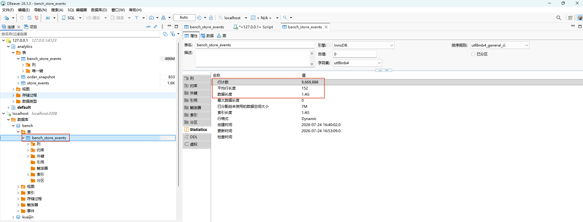 Mysql数据大小